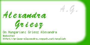 alexandra griesz business card